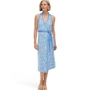 DVF X Target Collared Sleeveless Sweaterknit Midi Wrap Dress